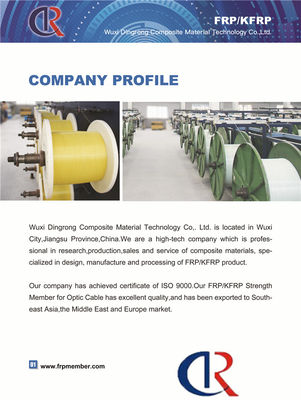 Flexible FRP Strength Member For Optical Cables Non Metallic Minimum Bending Radius 40Dmm