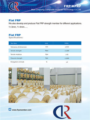 Flat FRP Central Member / Strength Member Without Bur Crack And Break